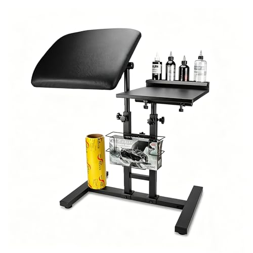 Hombtce 2-in-1 XL Tattoo Arm Rest Arm Rest for tattooing Arm Rest Tattoo Workbench Work Station for Ink machine gloves cling film and other storage racks