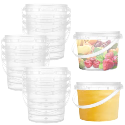 ZOFORTY 80Pcs 10 Oz Clear Buckets