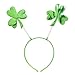 Widmann 1157E - Haarreif St. Patrick´s Day, mit 2 Kleeblattantennen, Kostüm, Accessoire, Karneval, Mottoparty, Grün