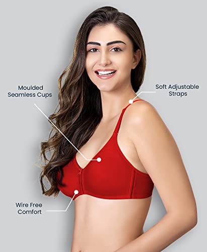 Image of Lyra Women's Cotton Non Padded Wire Free Seamless Bra