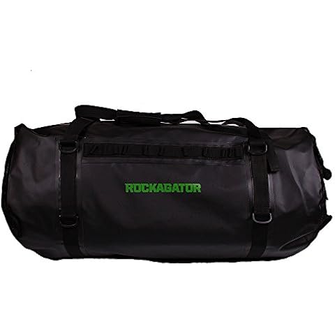 Waterproof Duffle Bag for Travel and Camping with Roll-Top Closure, Durable, All-Weather, and Versatile Dry Bag - Rockagator Mammoth Series (90 Liter, Black) Cover