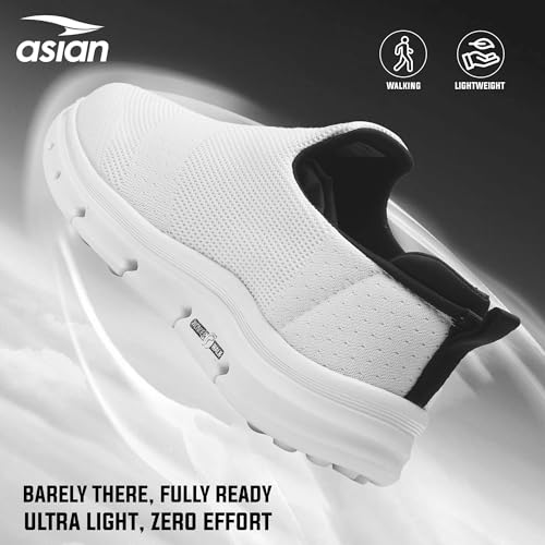 Image of ASIAN Wonderwalk-21 Walking Shoes for Men | Lightweight, Air Cooled Upper & Memory Foam Insole | Slip-On Sneakers for Walking, Travel & All-Day Comfort