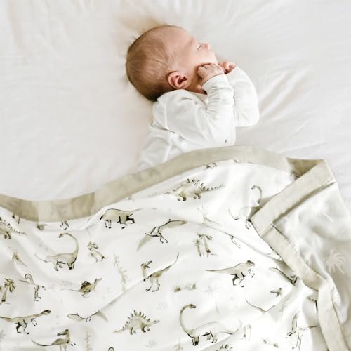 Image of GRSSDER Cotton Muslin Quilt Blanket - Silky Soft and Breathable Baby Blanket Quilt, Oversized Muslin Blankets for Newborns, Toddlers & Kids, 6 Layers Reversible Design for All Seasons, 40 inch x 50 inch