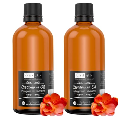 Freshskin Beauty LTD | Geranium Essential Oil - 200ml (2 x 100ml) - 100% Pure & Natural Essential Oils