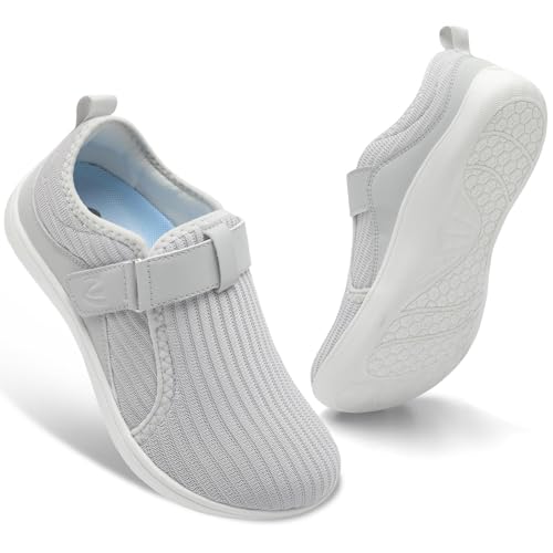 Image of Spesoul Wide Womens Walking Shoes Adjustable Diabetic Shoes Breathable Zero Drop Barefoot Shoe Neuropathy Edema Nursing Shoe Wide Width Sneakers