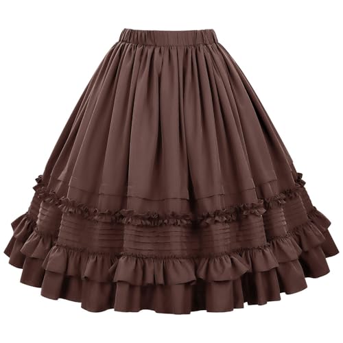 Robe cosplay bustier à lacets et jupe à volants superposés pour fête