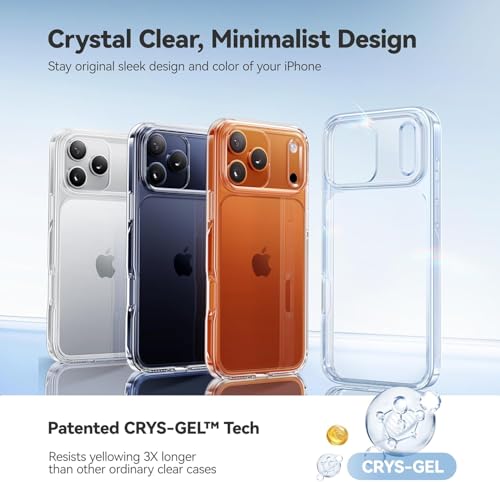Image of REALCASE Stylish Silicone Back Cover Case for iPhone 17 Pro | Scratch Resistant Protective Crystal Clear Transparent Shock Proof Bumper Back Cover Case for iPhone 17 Pro