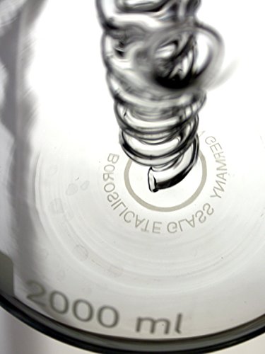 Narcotic Laborglas-Bong - 18,8 mm auf 45 mm Kupplung, 26cm hoch, 2000ml Volumen - Head&Nature Bong-Kollektion – Bild 3