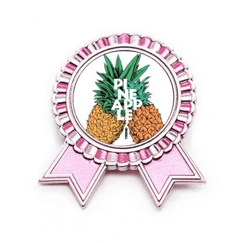 Badge broche rose PineFruit médaille prix gagnant, le cadeau idéal pour amateurs de mode