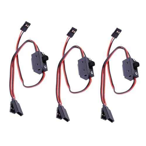 3pcs JR Style 3-Way Power On and Off Switches RC Switch Receiver for RC Car Truck Airplane Helicopter