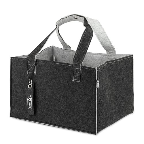 TANNDESIGN,Cestino per la spesa e cestino per legna da ardere in bottiglie di plastica riciclata...