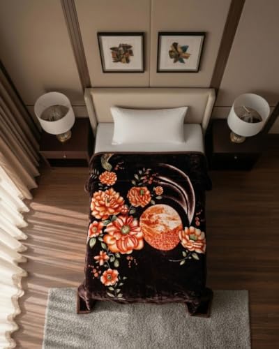 Image of Signature Blanket Single Bed Mink Blanket Single Ply for Extreme Winters (Cinnamon Brown, skin friendly, Pack of 1)