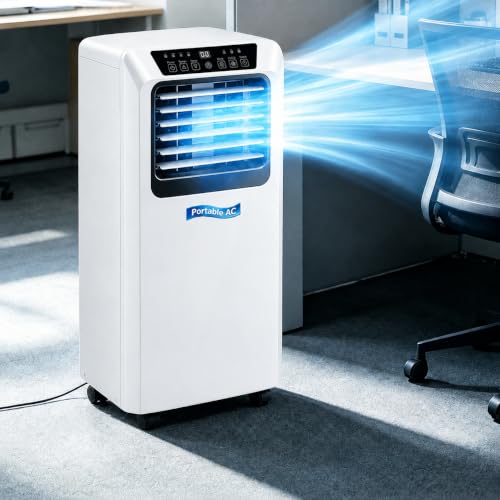 Image of Portable Air Conditioner with Remote Control & 24-Hour Timer (7000BTU)