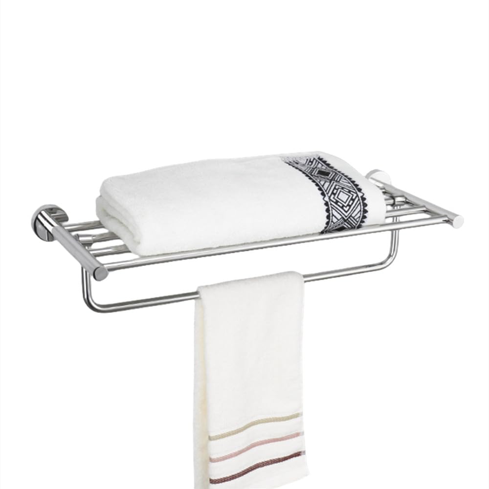 Étagère en verre et porte-papier pour une salle de bain ordonnée