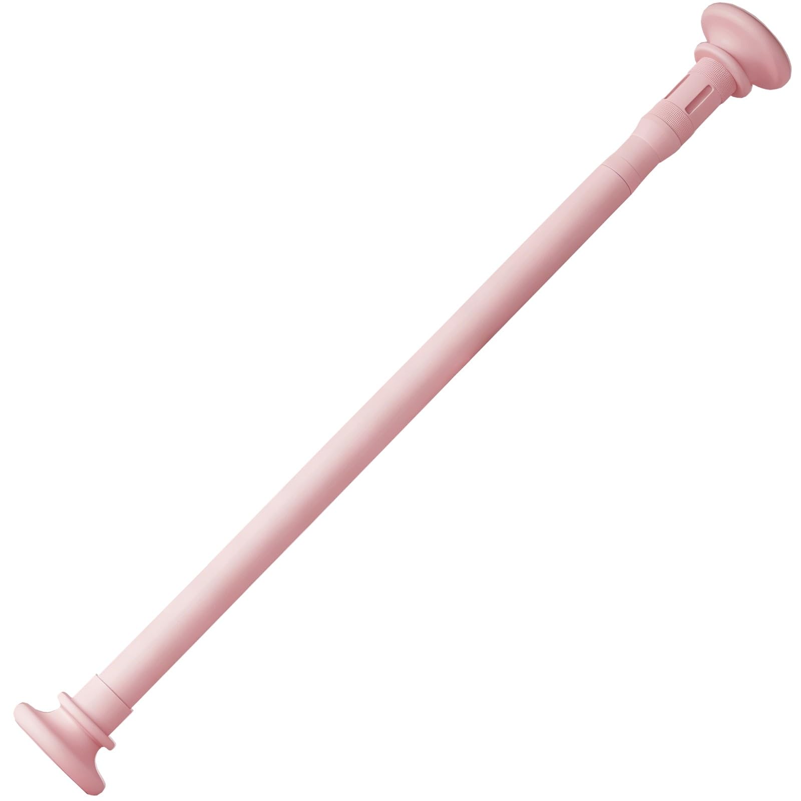 Tension Curtain Rod, Spring Loaded Non Drilling Shower Curtain Rod, 28-106in, for Window, Closet, Laundry, Room Divider(Pink,100-170cm/39-67in)