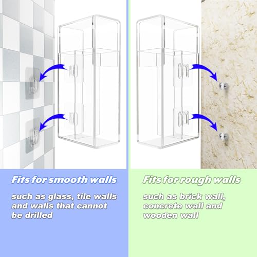 Image of Homakover Acrylic Pantone Color Guide Organizer Box, Modern Clear Storage Caddy with Dust & Waterproof Lid, 10.28 inchL x 4.53 inchW x 3.15 inchH