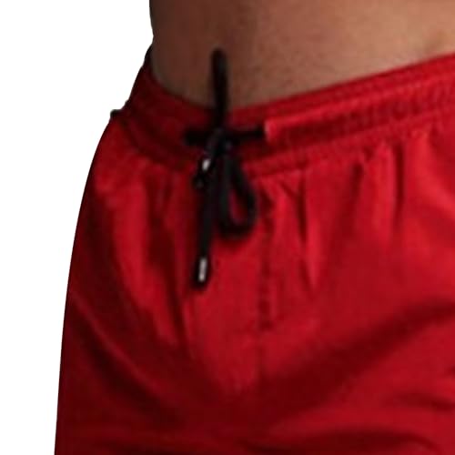DGHM-JLMY Men's Elastic Waist Workout Shorts Summer Casual Drawstring Beach Shorts Swim Trunks with Liner Zip Pockets2