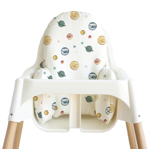 Image of Yeah Baby Goods Wipeable Cushion Cover (Among the Stars) - Compatible with the IKEA Antilop Highchair - Soft, Waterproof Baby High Chair Pillow Cover