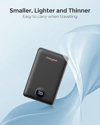 WeeFancy Mini Portable Charger with Built-in Cables 22.5W Fast Charging Power Bank USB-C Small Battery Pack 10000mAh Travel Essential Slim Battery for iPhone 17/16/15/14, Samsung 25/24, and More - Image 3