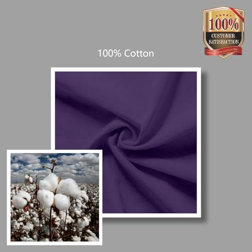 Image of TOPDesign 12-Pack Economical 16 inchx15 inch Deep Purple Cotton Tote Bags, Lightweight Medium Reusable Grocery Shopping Cloth Bags, Suitable for DIY, Advertising, Promotion, Gift, Activity