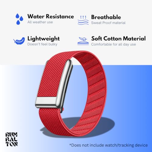 Image of Nylon Strap Compatible with Whoop 5.0 Band Strap - Durable, Adjustable Fitness Tracker Strap | Breathable, Comfortable Bands for Workout, Sleep, and Health Monitoring (Device Not Included) (Red & Titanium Silver)