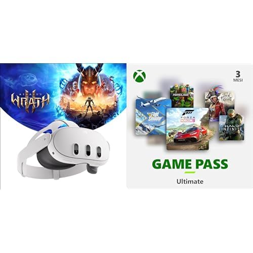 Meta Quest 3 512Gb — Realtà mista rivoluzionaria + Xbox Game Pass Ultimate - 3 Mesi Abbonamento - Xbox/PC Win 10/11 - Download Code
