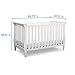 Delta Children Lancaster 3-in-1 Convertible Baby Crib, Greenguard Gold Certified, Bianca White