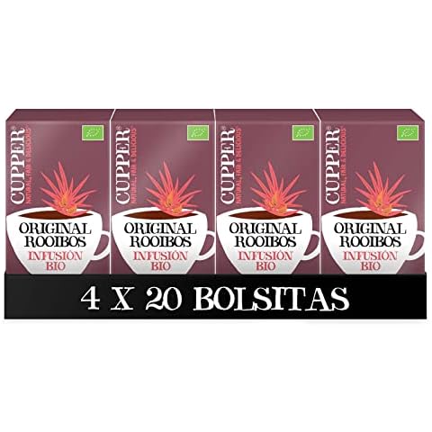 Cupper - Pack de 4 Cajas de 20 Bolsitas de Infusiones Ecológicas Original Rooibos Cover