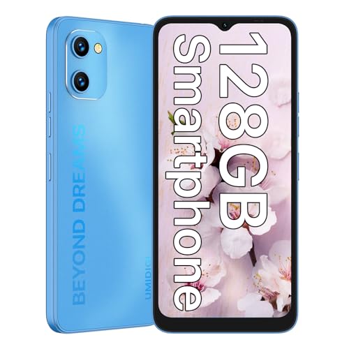 UMIDIGI Mobile Phones, 6GB+128GB Smartphone,50MP Camera,5150mAh, 6.52”HD+Screen, Phone Android, SIM Free Unlocked Smartphone 4G Dual SIM/Face ID/GPS/OTG/UK Version, G1 MAX Blue