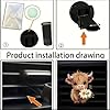 2x Highland Cow Car Air Freshener Cute Acrylic Vent Clip with Floral Design Interior Decor Charm Decoration Cute Accessories for Women Girls #4