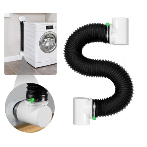 La mejor comparación de secadora gas comprados en linea. 43 Manguera de ventilación de secadora para espacio reducido, manguera de ventilación flexible de aluminio de 6 capas de 4 pulgadas con ventilación de secadora de 90 grados, kit de...