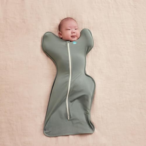 Image of Love to Dream Swaddle UP, Baby Sleep Sack Self-Soothing Swaddles for Newborns, Improves Sleep, Secure Fit Helps Calm Startle Reflex, New Born Essentials for Baby 1.0 TOG, Newborn 5-8.5 lbs, Deep Olive
