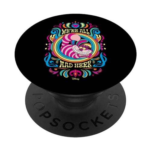 Alice in Wonderland - We're All Mad Here Psychedelic Pattern PopSockets Adhesive PopGrip