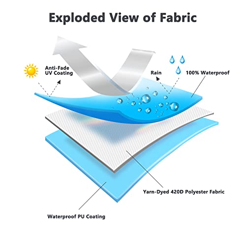 7Ft Billiard Pool Table Covers,Heavy Duty Waterproof Scratch-Free Dustproof Sunproof Indoor Outdoor Snooker Billiard Table Cover,With 2Pcs Buckles Straps-90 L X 51" W X 32" H #TOP6