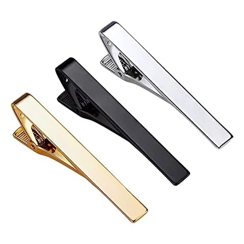 Roctee 3 Pack Classic Tie Clips Cover