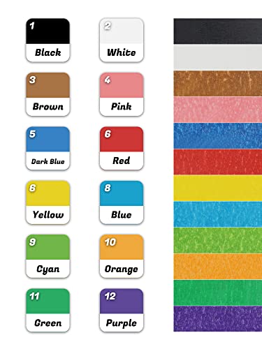 Lichamp Colored Tape, 12 Rolls Colorful Masking Tape Painters Color Craft Tape For Labeling Classroom, 0.6 Inch X 15 Yards Per Roll #TOP1