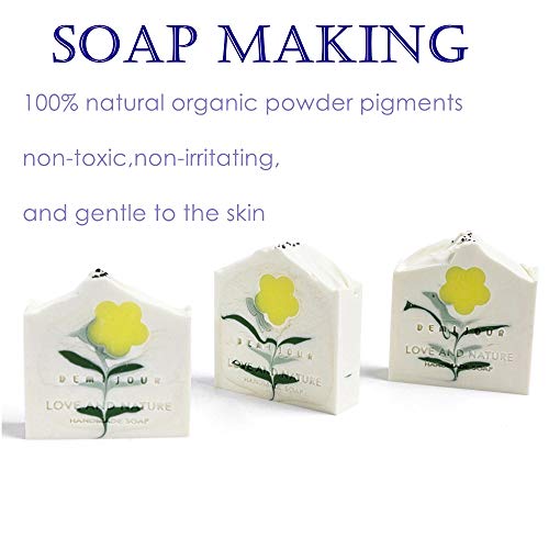 Mica Powder for Epoxy, 50 Colors Soap Making Pigments Set, for Handmade Soap Making Tools, Resin Jewelry,