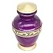 M MEILINXU Small Keepsake Urns for Ashes, Mini Cremation Urns - Fits a Small Amount of Cremated Remains - Display Burial at Home or Office Decor (Elsene Purple, Hand Engraved Brass