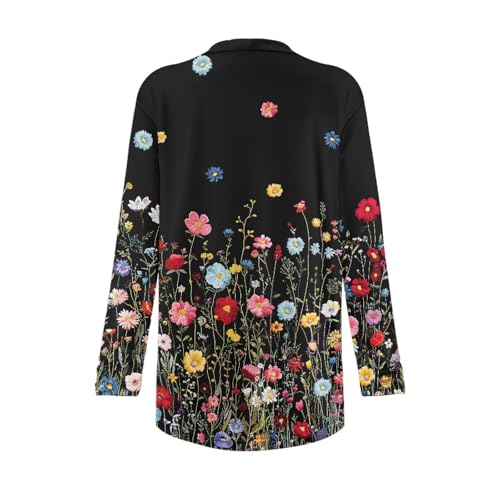 Image of Biyejit Women's Long Sleeve Open Front Cardigan Casual Loose Lightweight Cardigans with Pockets Drape Cardigan