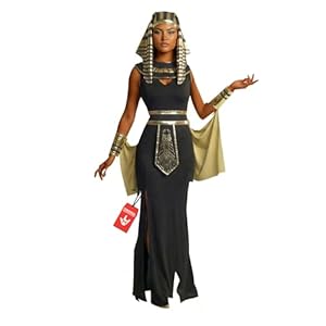 Morph Kleopatra Kostüm Damen, Kostüm Cleopatra Damen, Ägypterin Outfit, Ägyptische Göttin Outfit mit Accessoires für Halloween, Karneval & Fasching, M