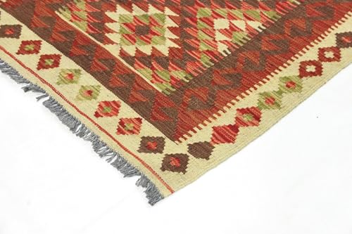 Tapis d'orient Kilim Afghan 84x102 d'exception en laine tissé main