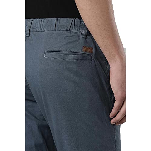 Image of Indian Terrain Solid Cotton Blend Slim Fit Mens Casual Trousers