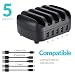 ORICO 40W con 5 Cables USB Estación de Carga Inteligente con Soporte...