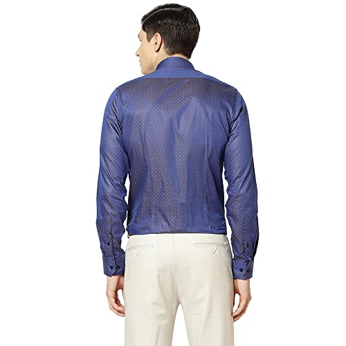 Image of Blackberrys Men's Cotton Blend Self-Design Casual Trousers