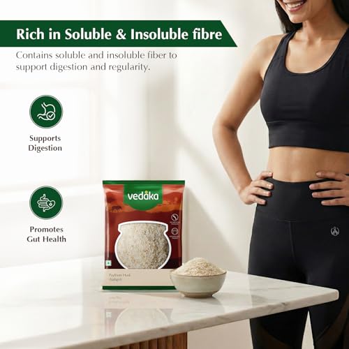 Image of Amazon Brand - Vedaka Isabgol 200 g | Fibre Supplement For Digestion