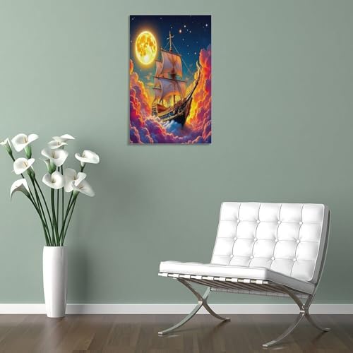 Décoration murale image sur toile de navire haute définition 40x60cm