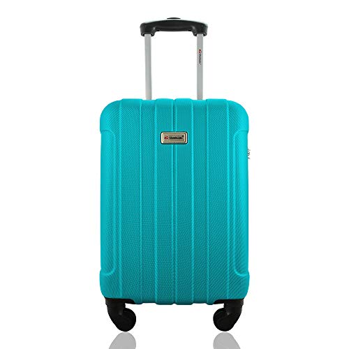 Mala de Bordo 10kg Viagem Rodas 360 Rígida ABS Cadeado Segredo Gladiador A1 Turquesa