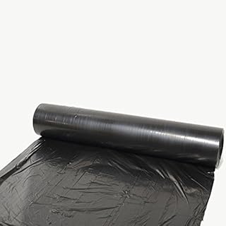 Bobina de Film Acolchado Negro para Invernaderos y Huertos | Malla de Plástico Anti Malas Hierbas Micro Perforado Traspirable | 1 Rollo de 0,9 Metros de Ancho x 3500 m de Largo (Aprox 46 kg)