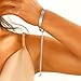 GIGB PBDK 14k Gold Lasso Bracelet for Women Fashion Adjustable Chunky Metal Slider Statement Bangles Minimalist Friendship Bracelet for Teen Girls Jewelry Gifts (Silver)