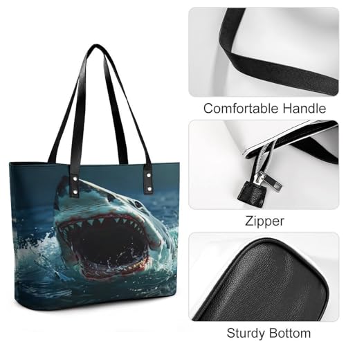 Bolso tote de cuero para mujer, bolso multiusos de cuero con grano cruzado, bolso para trabajo y viaje, bolso diario para mujeres miniatura 6
